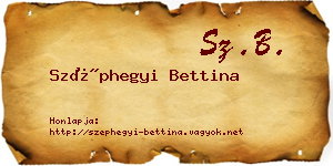 Széphegyi Bettina névjegykártya